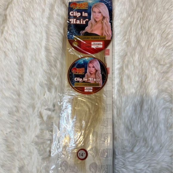 body Wave light Blonde #613 Human hair Clip in Extensions 14 Inch - Picture 6 of 6